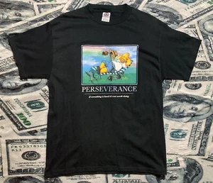 Vintage 2003 The Simpsons Homer Ausdauer Cartoon lustiges T-Shirt Herren Gr. M - Bild 1 von 5