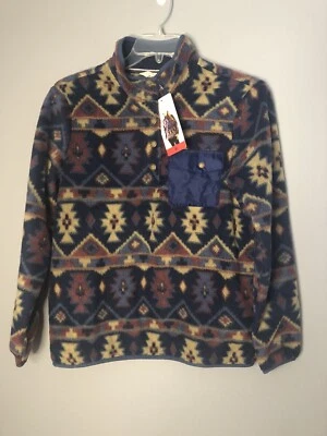 Weatherproof Vintage Women's Aztec Fleece Cozy Pullover Total Eclipse Small - Image 1 of 4