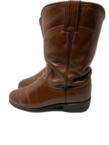 Justin L3802 Leather Roper Riding Cowboy Boots Women's Size 6 B - Picture 1 of 12