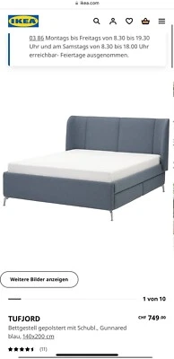 Neuwertiges Bett 140x200 von Ikea mit hochwertiger Matratze  - Bild 1 von 2