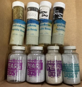 Vintage Jar of Tri-Chem Diamond Dust , Pearl Dust, Designer Dust - Picture 1 of 8