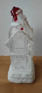 Christmas House with Santa on Roof - Flowing Water & Colour Changing LEDs - Picture 1 of 15