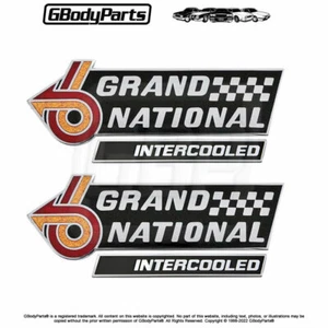 86-87 GRAND NATIONAL INTERCOOLED Fender Emblem Correct OE Style Cloisonné PAIR - Picture 1 of 1