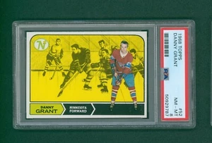 1968 Topps Hockey Card - #52 Danny Grant, PSA 8 NM/MT - Picture 1 of 2
