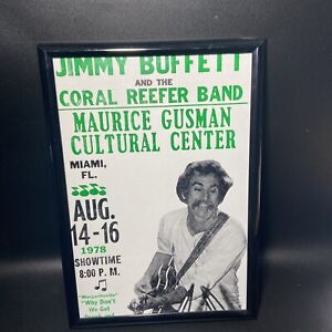 JIMMY BUFFETT  The Coral Reefer Band, 1978, Miami, FL,  Concert Art Framed