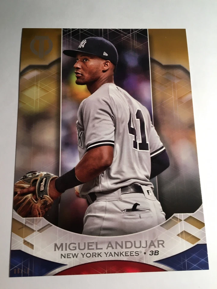 2019 Topps Tribute Jumbo 5x7 Miguel Andujar Yankees 23 Gold 10/10 - Image 1 of 1