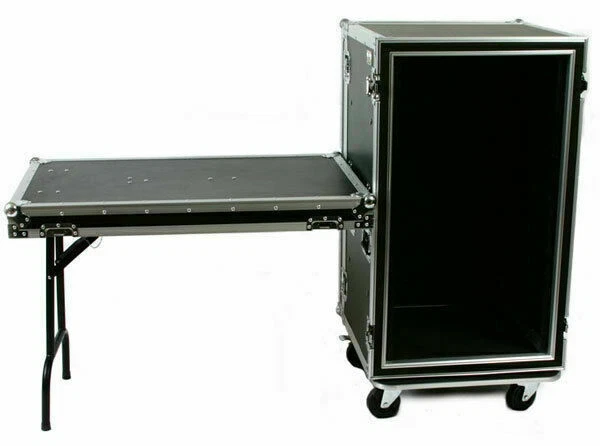 OSP SC20U-20SL 20 Space ATA Amp Rack with Casters and Attached Utility Table