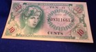 Us Military Payment Certificate Series 641 10 cents (Vf+) * Paper Currency