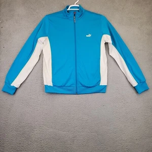 Suéter deportivo Puma para mujer talla extra grande azul blanco cremallera completa cuello alto - Imagen 1 de 15
