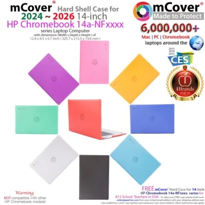 НОВЫЙ чехол mCover® для ноутбуков серии 2024+ 14 дюймов HP Chromebook 14a-NFxxxx - Изображение 1 из 4