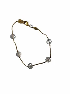 SWAROVSKI Gold Toned Crystal Ball Bracelet - Picture 1 of 3
