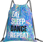 Mangez sommeil danse répétition cordon de serrage sac à dos gymnase sac à cordes sport sac à cordes de serrage
