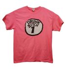 Drunk Bitch 1 Funny Womens Size Large Hot Pink T Shirt
