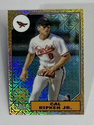 2022 Topps Chrome CAL RIPKEN JR 1987 Silver Pack Mojo Refractor T87C-86 Orioles - Image 1 of 2