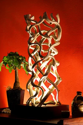 Lámpara de pie de madera LED Spot Liane 80 cm madera a la deriva raíz madera lámpara luz Foto 1 de 4