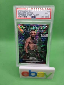 Conor McGregor 2023 Panini Prizm UFC Green Pulsar Prizm Fearless Card /25 PSA 9 - Zdjęcie 1 z 1