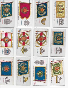 Vintage Tabak Zigarettenkarte 12 Stück Spieler Militär Fahnen - Bild 1 von 2