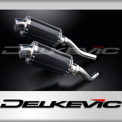 Kawasaki Z1000 2003-2006 Delkevic Slip On 9" Oval Carbon Exhaust Muffler Kit - Image 1 of 4