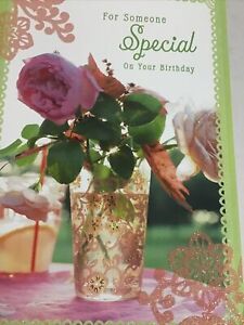 Happy Birthday For Someone Special Hallmark 5”x7” Greeting Card Friend Wife