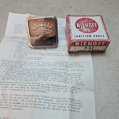 NOS T-51 NIEHOFF Generator Current Indicator - Image 1 of 4