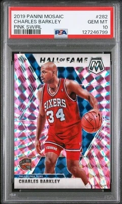 2019 Mosaic #282 PINK SWIRL Prizm 08/11 PSA 10 🏀POP 3🏀 Charles Barkley - Image 1 of 2