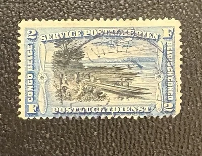 Belgium Congo: 1920. Airmail Set of 1 , used.  SC# C-5. Lot# 09-1067 - Image 1 of 2