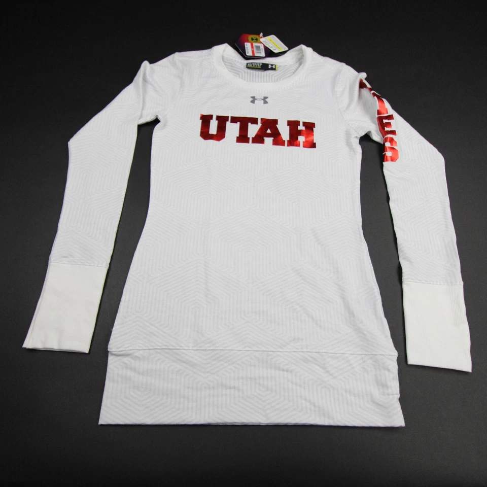 Utah Utes Under Armour Long Sleeve Shirt Women's White New - Image 1 of 1