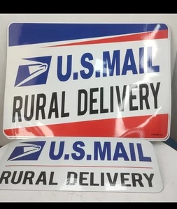 U.S. Mail Rural Delivery 3 Stück Magnetschilder/für LKW Fahrzeug Neu in Verpackung - Bild 1 von 1