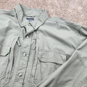 Eotac Operator Grade Green Vented Short Sleeve Button Up Shirt Mens Size XL - Picture 1 of 8