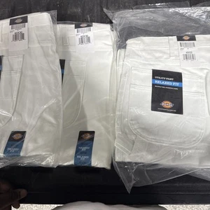 Dickies Utility Carpenter Painter's Pants - Relaxed Fit - White - 40 × 30 - Picture 1 of 2