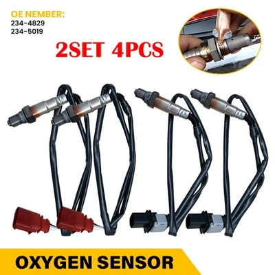 4X Up+Downstream Oxygen 02 Sensor O2 For Audi A3 A4 R8 TT Volkswagen Golf Rabbit - Image 1 of 4