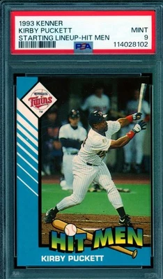 Kirby Puckett Card 1993 Kenner Starting Lineup-Hit Men (pop 3) #nno PSA 9 - Image 1 of 2