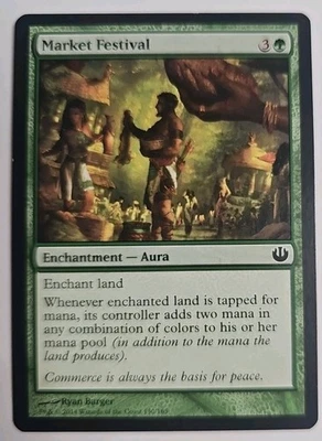 MTG Magic The Gathering Card Market Festival Enchantment Aura Green Journey Into - Image 1 of 2