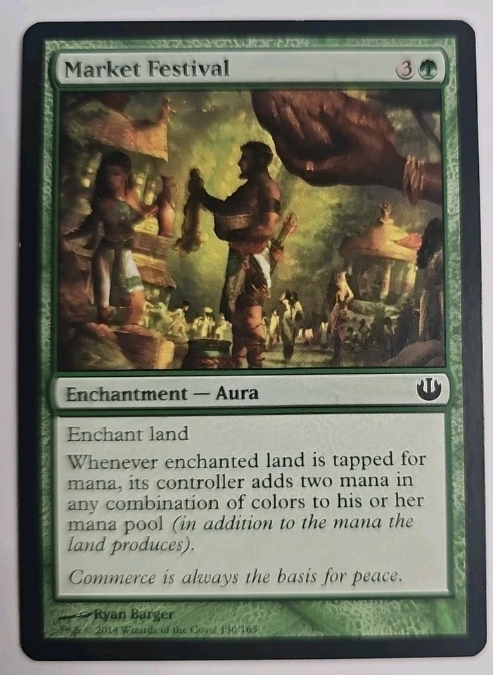 MTG Magic The Gathering Card Market Festival Enchantment Aura Green Journey Into - Image 1 of 2