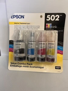 Original Epson 502 Farbe Tintenflasche Pack für ET-2750 ET-3750 4750 Drucker-OEM-4PK - Bild 1 von 3