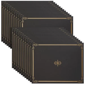 24 Pack Black Certificate Holders for Graduation Diploma, Awards (11.2 x 8.8 In) - Picture 1 of 10