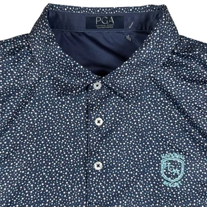PGA National Resort Golf Polo Shirt Shapes AOP Casual Performance Mens Size XL - Picture 1 of 6