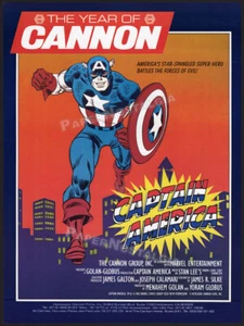 CAPITÁN AMÉRICA - Anuncio comercial original 1985 / póster _ Marvel Comics _ Cannon 1990 - Imagen 1 de 1