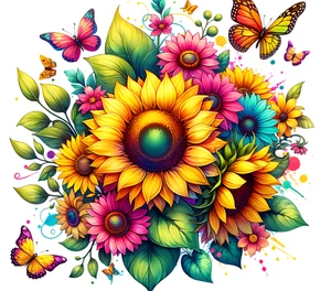 20oz Sublimation Tumbler Wrap Butterfly Shiny PNG Ready to Press Heat Transfer - Picture 1 of 3