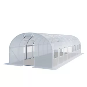 TOOLPORT Serra da Giardino tunnel 3x8m - Telo PE 180g/m² bianco transparente - Bild 1 von 12