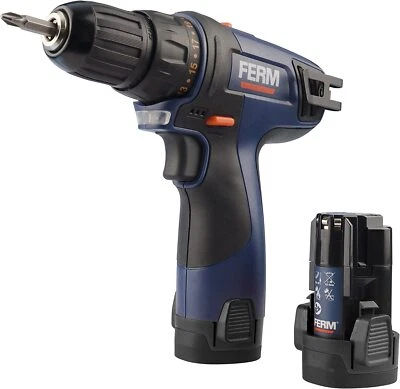 TRAPANO ELETTRICO AVVITATORE A BATTERIA AL LITIO 10,8V 1,3AH Li-Ion FERM LED - Immagine 1 di 4