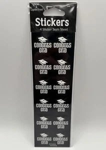 Congrats Grad Graduation Cap Seals Gift Party Favor Scrapbook Stickers 2 COLORS - Picture 1 of 3