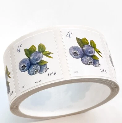 US # 5652 Blueberries 4c (2021) - Coil Roll of 200 Postage Stamps | BRAND NEW! - Image 1 of 4