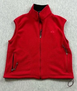 EMS Eastern Mountain Sport Vest Mens Medium Red Fleece Vest Full Zip Made USA - Picture 1 of 12