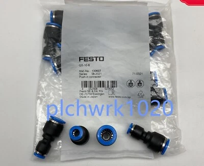 1 PCS NEW Festo straight through variable diameter plug QS-10-6 130607 - Image 1 of 3