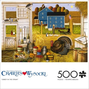 - Charles Wysocki - Turkey in The Straw - 500 Piece Jigsaw Puzzle for Adults ... - Picture 1 of 1