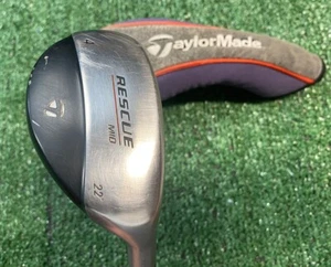 TaylorMade Rescue Mid 4 Hybrid 22 Degrees Steel Stiff Flex Right-Hand Mens - Picture 1 of 10
