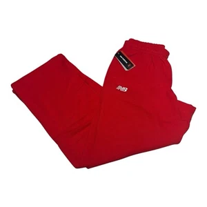 New Balance Training Sweatpants Men's Size M Red Joggers Pants Fleece NWT - Picture 1 of 6
