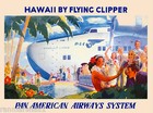 1950s Honolulu Clipper Hawaii Hawaiian Vintage U.S. Travel Advertisement Poster 