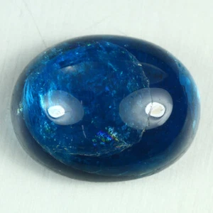 6.680 Cts AMAZING ROYAL NEON BLUE COLOR 100% NATURAL APATITE OVAL CABOCHAN GEM - Picture 1 of 1